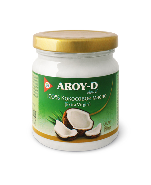 Масло кокосовое Aroy-D 100% 180мл